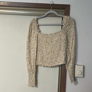 Reformation yellow flower print blouse. Size small.
